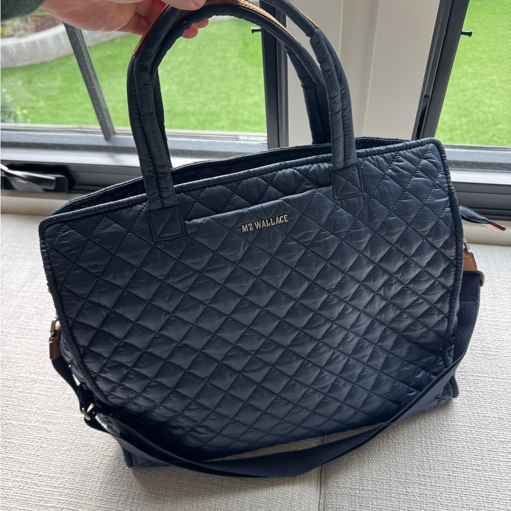 MZ Wallace Navy (Dawn) Large Box Tote